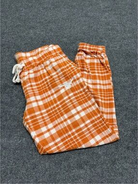 Concepts Orange Plaid Sleepwear Longhorn Lounge Pants Medium